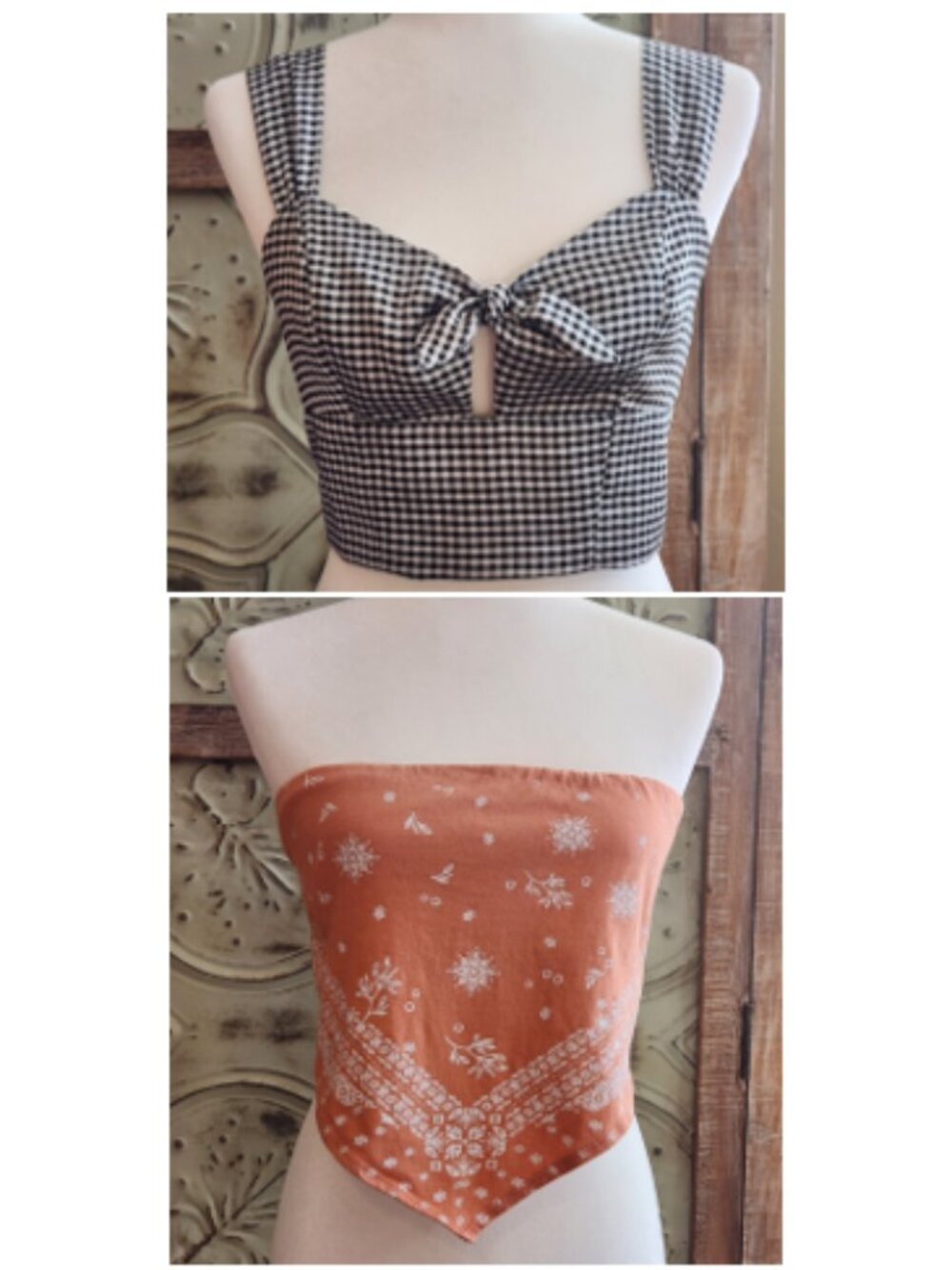*TWO* Country Western Crop Tops Bundle | M/L